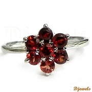 Djewels - Natural Ruby Ladies Rings with Hallmarked Gold 