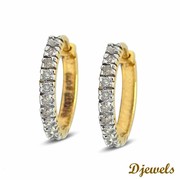 Diamond Earrings with 14K Hallmarked Gold 
