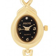 Adine Black Dial Pristine Analogue Watch With A Circular Case