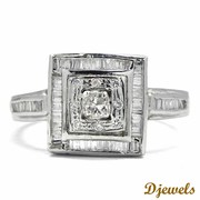 0.41 Ct. Natural Diamond Studded 14K HM White Gold Engagement Ring