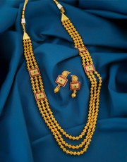 Shop for Long Necklace Designs at Anuradha Art Jewellery.