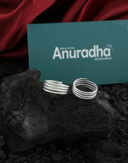 Shop for Silver Toe Rings Online for Women by Anuradha Art Jewellery