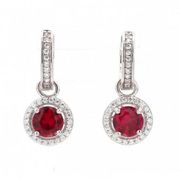 Buy Red Colour Stone Earrings online in India | Ornate Jewels