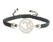 Aum Charm Silver Bracelet For Girls