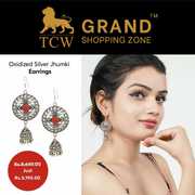 Grand Shopping Zone Jewellery | Silver Ghungroo Jhumki Earrings